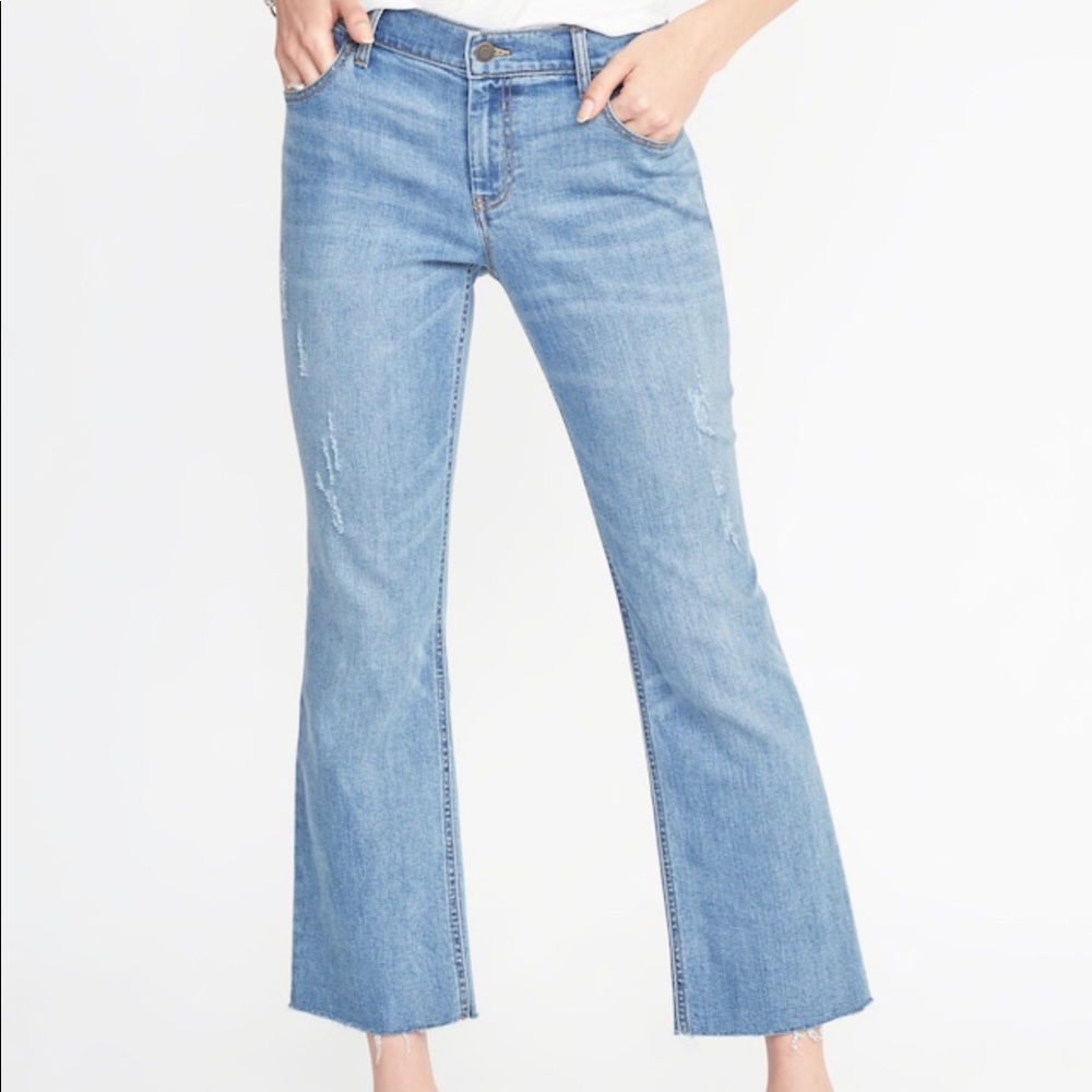 Cropped flair jeans